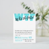 Persoonlijk wat de veertig grappige verjaardag van briefkaart (Staand voorkant)