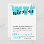 Persoonlijk wat de veertig grappige verjaardag van briefkaart (Voorkant / Achterkant)