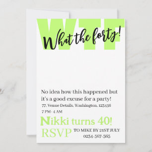 Persoonlijk wat de veertig grappige verjaardag van kaart