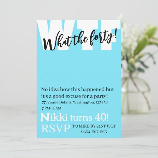 Persoonlijk wat de veertig grappige verjaardag van kaart (Staand voorkant)