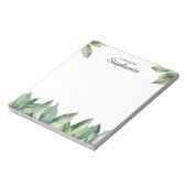 Persoonlijk watercolor gebladerte notitieblok (Linkerzijde)