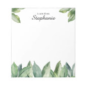 Persoonlijk watercolor gebladerte notitieblok (Voorkant)