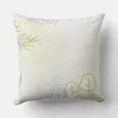 Persoonlijk watercolor greenery baby cadeau kussen (Achterkant)