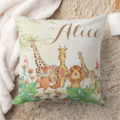 Persoonlijk watercolor groen kinderkamer babycadea kussen (Deken)