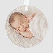 Persoonlijk Waterverf Beer Baby Eerste Kerstmis Ornament (achterkant)