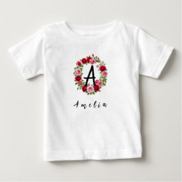 Persoonlijk Waterverf Bloemend Monogram & Naam Bab