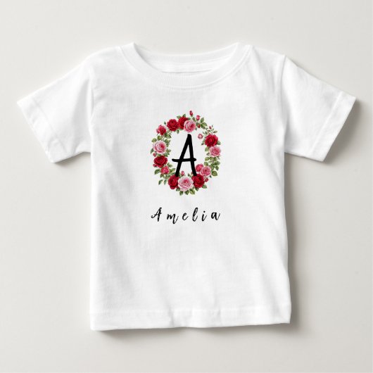 Persoonlijk Waterverf Bloemend Monogram & Naam Bab (Voorkant)