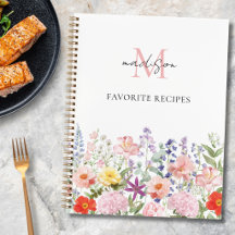 Persoonlijk waterverf bloemenkokerboek