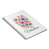 Persoonlijk Waterverf Bloemnaam Notitieboek (Rechterzijde)