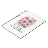 Persoonlijk Waterverf Bloemnaam Notitieboek (Linkerzijde)