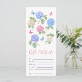 Persoonlijk Waterverf Hydrangea Cadeaubon (Staand voorkant)