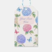 Persoonlijk waterverf Hydrangea cadeaukaartje Cadeaulabel (Achterkant)