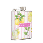 Persoonlijk waterverf limonade-cupcake streep heupfles (Rechts)