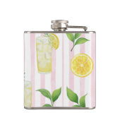 Persoonlijk waterverf limonade-cupcake streep heupfles (Achterkant)