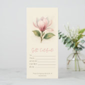 Persoonlijk Waterverf Magnolia Cadeaubewijs (Staand voorkant)