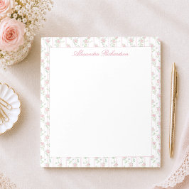 Persoonlijk waterverf roze bloemen notitieboek notitieblok