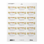 Persoonlijk Waterverf Sinaasappel Retouradres Etiket (Full Sheet)