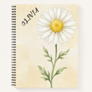 Persoonlijk Waterverf Spiral Notebook met Madelief Notitieboek