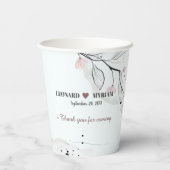 Persoonlijk Waterverf Vloeiend Jubileum Papieren Bekers (Achterkant)