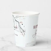 Persoonlijk Waterverf Vloeiend Jubileum Papieren Bekers (Rechts)