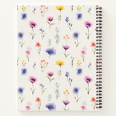 Persoonlijk waterverf wilde bloemen notitieboek (Achterkant)