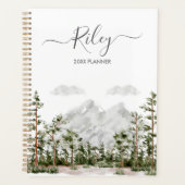 Persoonlijk Waterverfberg- en boslogo Planner (Voorkant)