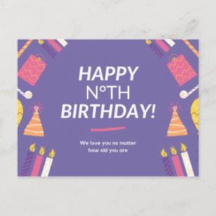 Persoonlijk: We houden van je ongeacht hoe oud je  Briefkaart