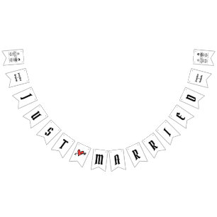 Persoonlijk weddenschap met een motorrijder vlaggetjes