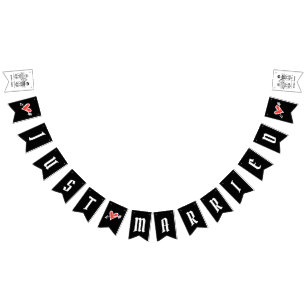 Persoonlijk weddenschap met een motorrijder vlaggetjes