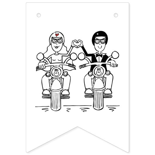 Persoonlijk weddenschap met een motorrijder vlaggetjes (Eerste vlag)