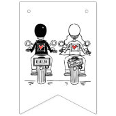 Persoonlijk weddenschap met een motorrijder vlaggetjes (Tweede vlag)