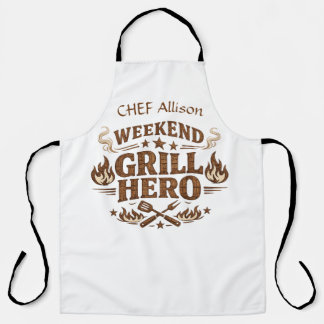 Persoonlijk Weekend Grill Hero BBQ Schort | Op Maa