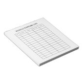 Persoonlijk weekuitgavenlogboek notitieblok (Schuin)