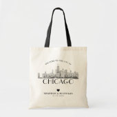 Persoonlijk welkom bij Chicago Wedding Tote Bag (Voorkant)
