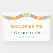 Persoonlijk Welkom Fiesta Baby Shower Spandoek (Horizontaal)