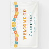 Persoonlijk Welkom Fiesta Baby Shower Spandoek (Verticaal)