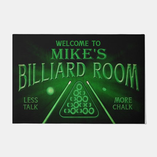 Persoonlijk welkom in Billiard Room Doormat Deurmat (Voorkant)