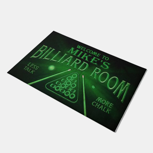 Persoonlijk welkom in Billiard Room Mat (Schuin)