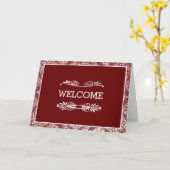 Persoonlijk welkom in Brown Boarder Kaart (Gele Bloem)