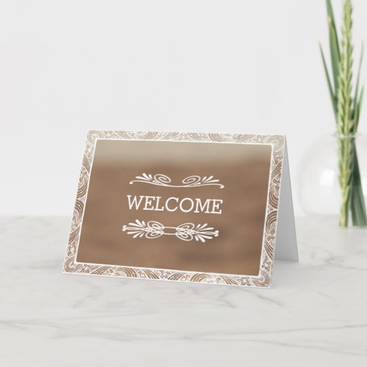 Persoonlijk welkom in Brown Boarder Kaart (Voorkant)