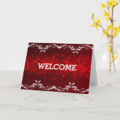 Persoonlijk welkom in Brown Boarder Kaart (Gele Bloem)