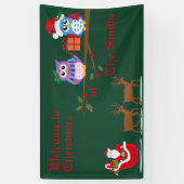 Persoonlijk welkom in kerstbanner spandoek (Verticaal)