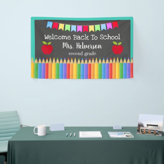 Persoonlijk welkom naar school spandoek (Beurs)