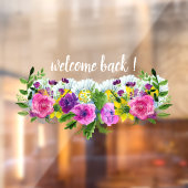 Persoonlijk Welkom terug!  Floral Shop Raamsticker (Vel 2)