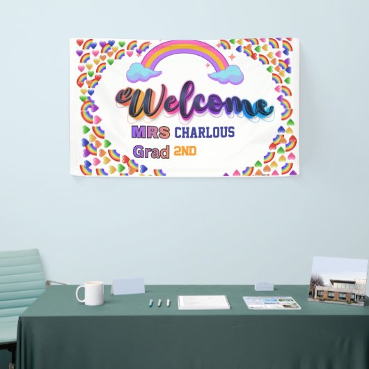 Persoonlijk Welkomstbord voor Leraren | Aangepaste Spandoek (Beurs)