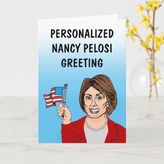 Persoonlijk Wenskaart van Nancy Pelosi Kaart (Gele Bloem)