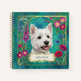Persoonlijk West Highland Dog Teal Notitieboek