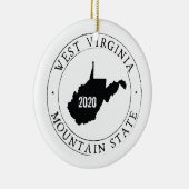 Persoonlijk West Virginia Keramisch Ornament (Rechts)