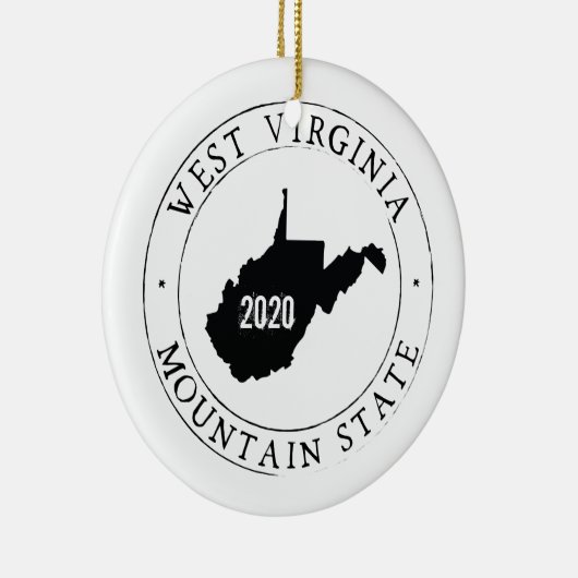 Persoonlijk West Virginia Keramisch Ornament (Rechts)