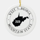 Persoonlijk West Virginia Keramisch Ornament (Voorkant)